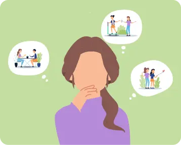 A woman thinking about her special moments with someone